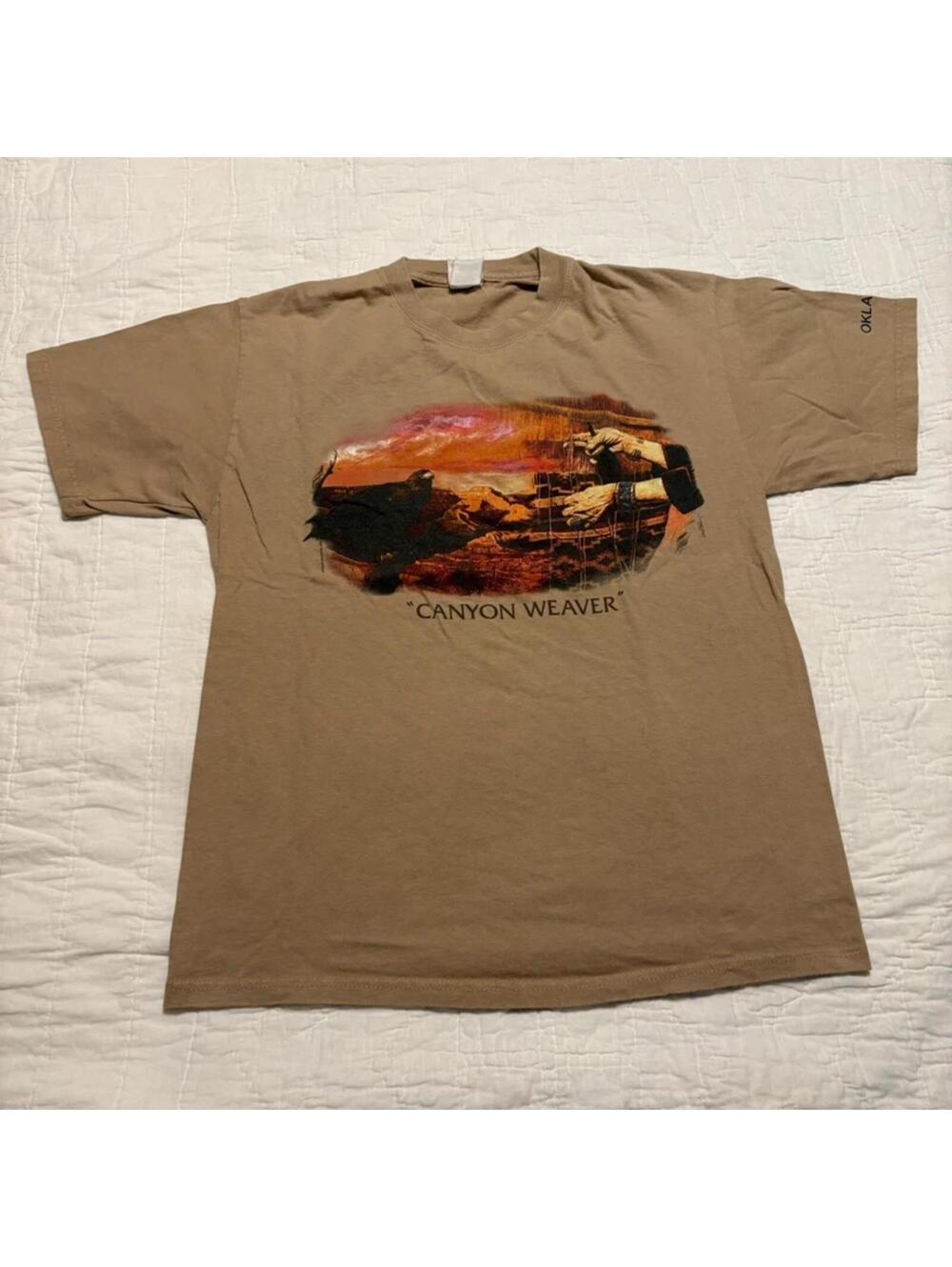 Vintage Oklahoma Canyon Weaver Graphic Tee Medium Western Desert Graphic T Shirt